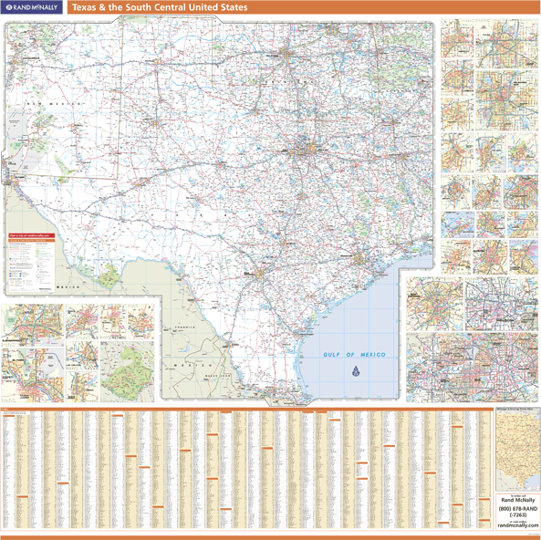 Texas and South Central U.S. Regional Wall Map