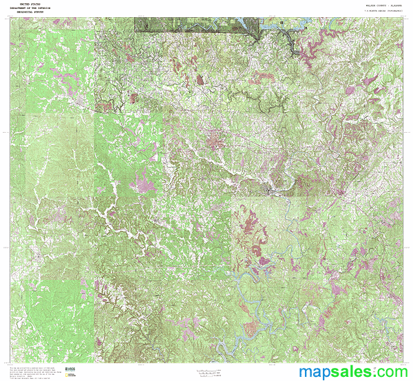 Walker County, AL Topo Wall Map by MarketMAPS MapSales