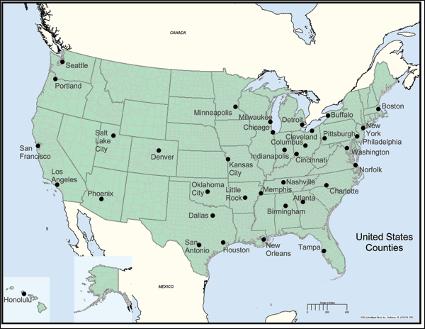 Usa Demographic Wall Map
