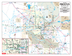 Greator Phoenix Metropolitan Area Wall Map