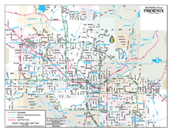 Phoenix Metropolitan Arterial Streets Wall Map