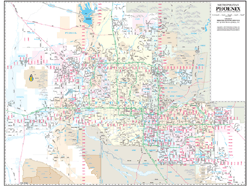 Phoenix Arterial and Collector Streets Wall Map