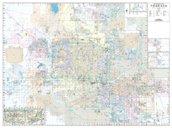 Phoenix Metropolitan Wall Map