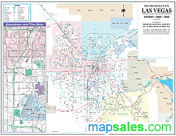 Las Vegas Arterial Wall Map by Wide World of Maps