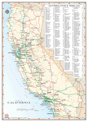 California Wall Maps by Wide World of Maps