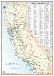 California Wall Map