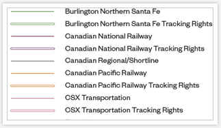 Featuring Major USA and North American Railroad Companies