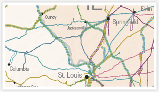 Railroad Wall Map by MarketMAPS! - MapSales.com