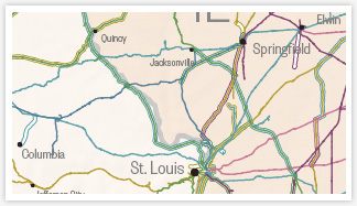 View the Entire USA Railroad Transportation Network
